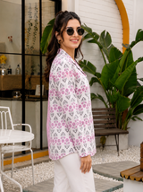Taraya Half & Half Pink Floral Shirt