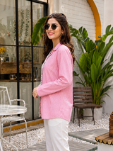 Taraya Half & Half Pink Floral Shirt