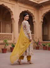Tayara Mustared & Floral Suit Set