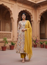 Tayara Mustared & Floral Suit Set